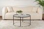 Nordure Mesa de Café 80 Negro, Gris
